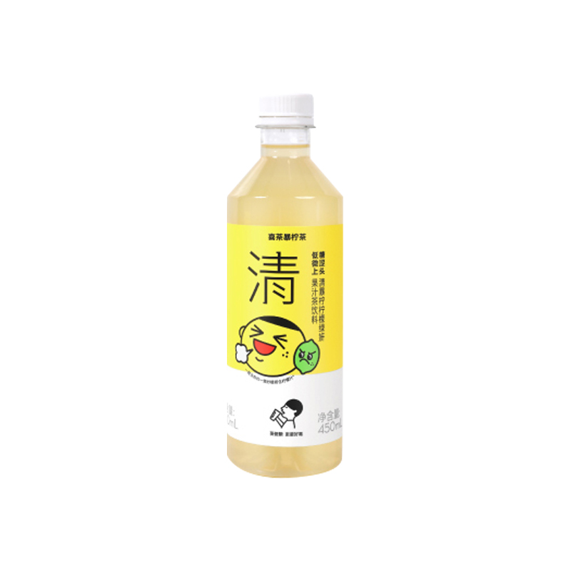 喜茶 清暴柠柠檬绿妍果汁茶饮料450ml*15瓶/箱