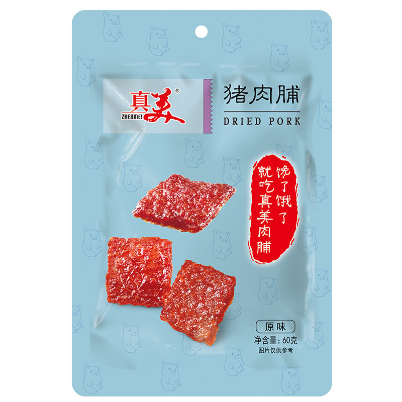 真美精制猪肉脯原味60克