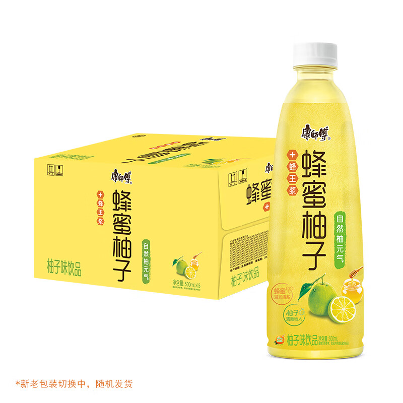 康师傅轻荞果荟芒蜂蜜柚子水果饮品500ml