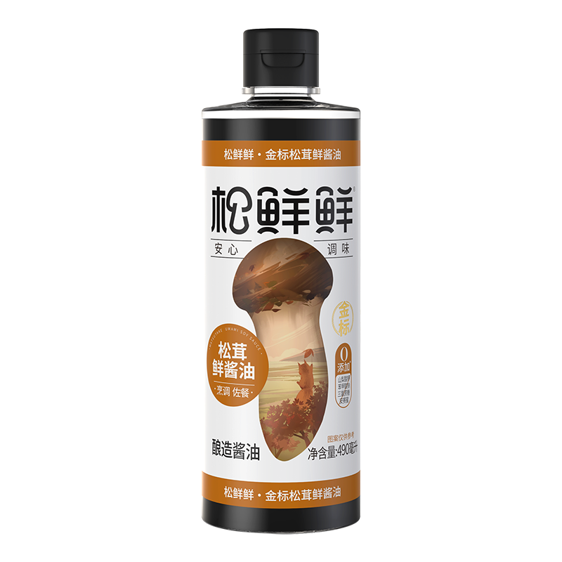 松鲜鲜金标松茸鲜酱油490ml*2