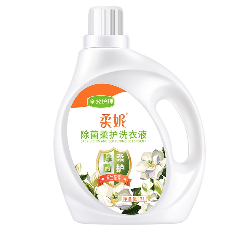 柔妮 除菌柔护洗衣液 玉兰花香 3L（计价单位：瓶）绿色